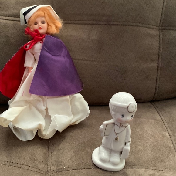 Other - Vintage Nurse Doll and Porcelain Doctor
